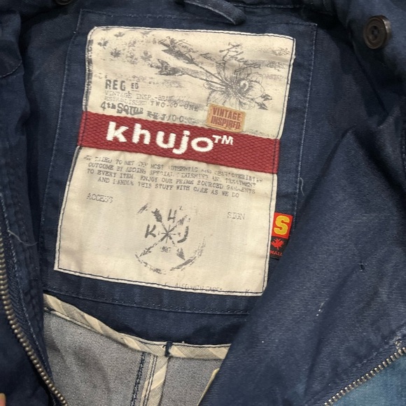 [S] Khujo Bleached parka with Hoodie in Tie Dye denim blue - Picture 9 of 15